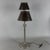 Modern Table Lamp in Metal and Brown Leather, 1970s For Sale - Image 3 of 11