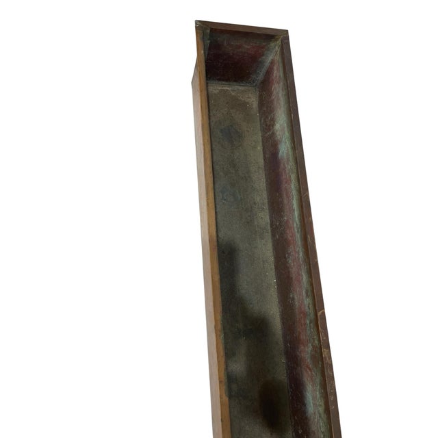 Late 20th Century Long Patinated Copper Planter Box For Sale - Image 9 of 12