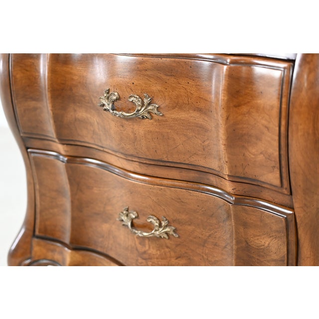 Pair of Vintage Louis XV Style Walnut Nightstands by White Furniture For Sale - Image 11 of 13