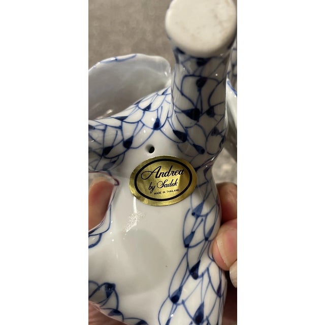 Add an elegant touch of **Chinoiserie and vintage porcelain charm** to your collection with this **Andrea by Sadek Blue &...