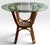 Wood Vintage French Style Bistro Bamboo and Rattan Dining Set Round Glass Top Table and Four Armchairs 5 Pieces For Sale - Image 7 of 16