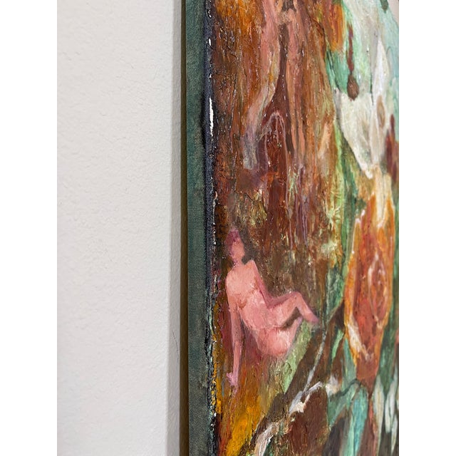 " Garden Nymphs" Original Oil Painting by Sonia Gold For Sale - Image 11 of 15