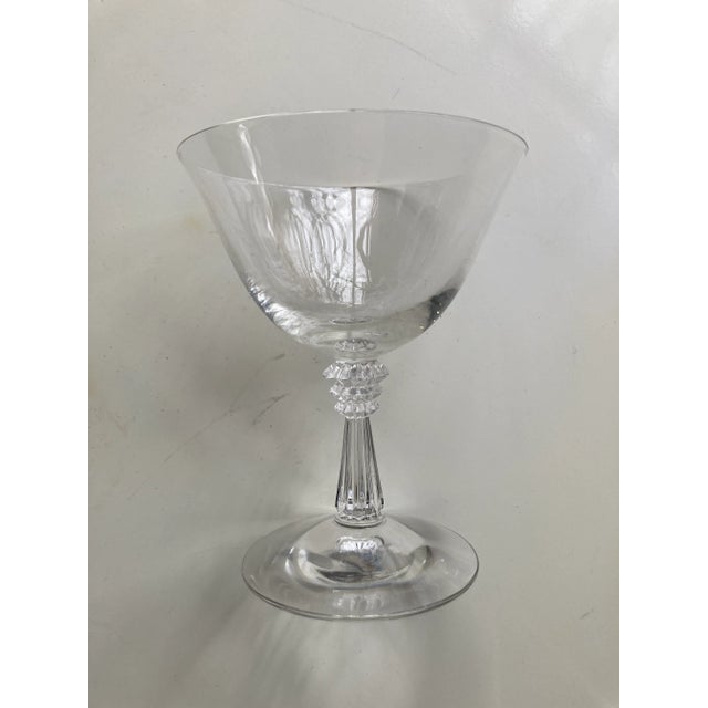 1970s Vintage Clear Glass Cocktail / Champagne Glasses- Set of 4 For Sale - Image 5 of 7