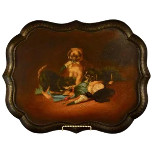 19th C B. Walton & Co. Papier Mâché Tray