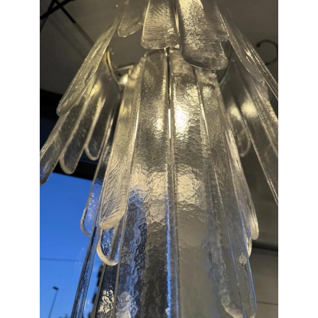 Glass Waterfall Chandelier in Murano Glass by Carlo Nason for Mazzega, 1970s For Sale - Image 7 of 14