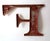 Large metal letter F, painted gold. A warm piece with rich texture, we love this as a statement in the entryway or a focal...