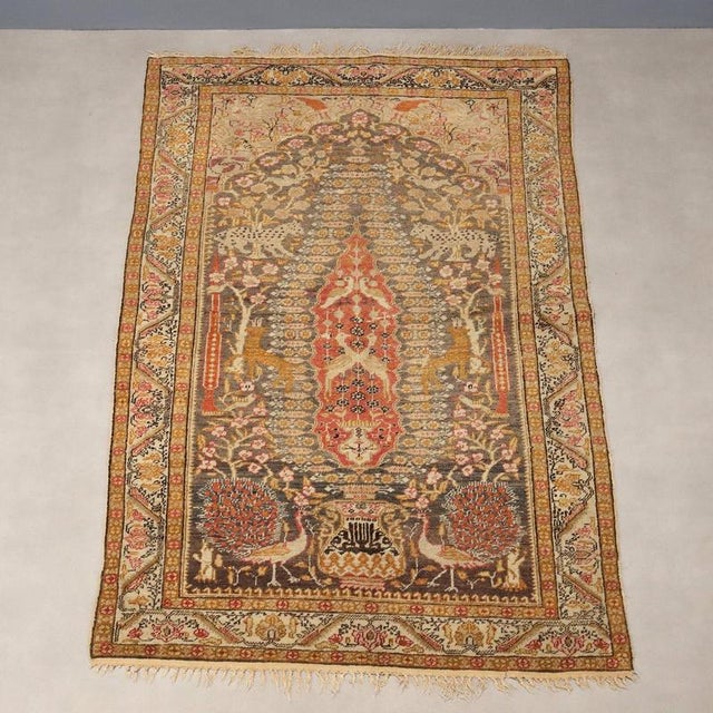 Turkish Cotton Kayseri Rug For Sale - Image 3 of 9