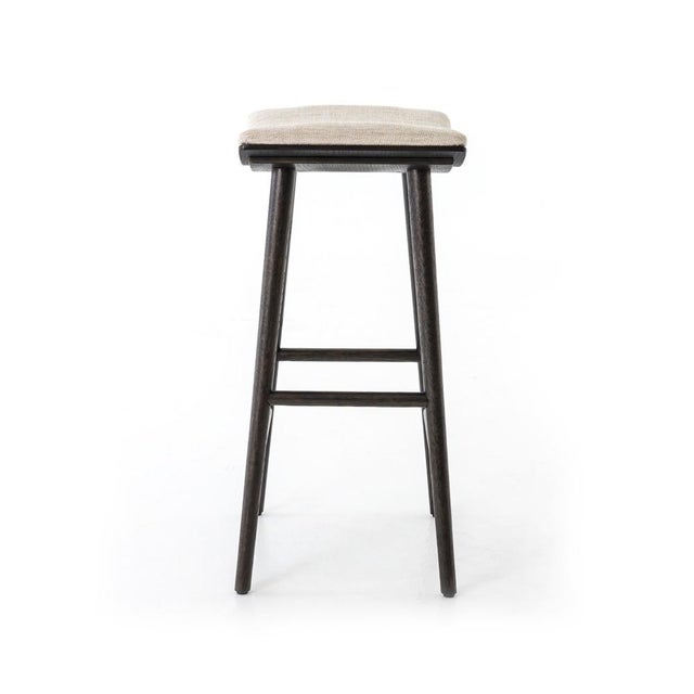 Four Hands Union Saddle Bar Stool, Light Carbon For Sale In Austin - Image 6 of 11