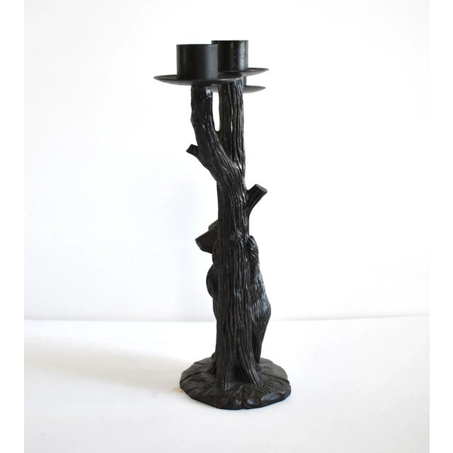 Black Bear Tree Candleabrum For Sale - Image 4 of 7