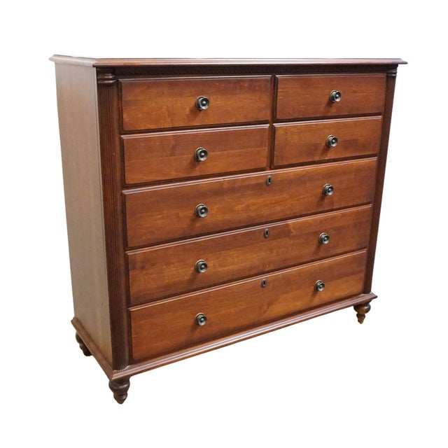 Durham Furniture Saville Row Collection Solid Cherry Early American 52" Master Chest 980-169 For Sale - Image 4 of 14