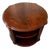 Vintage Georgian Style Banded Mahogany Round Two-Tier Side Table For Sale