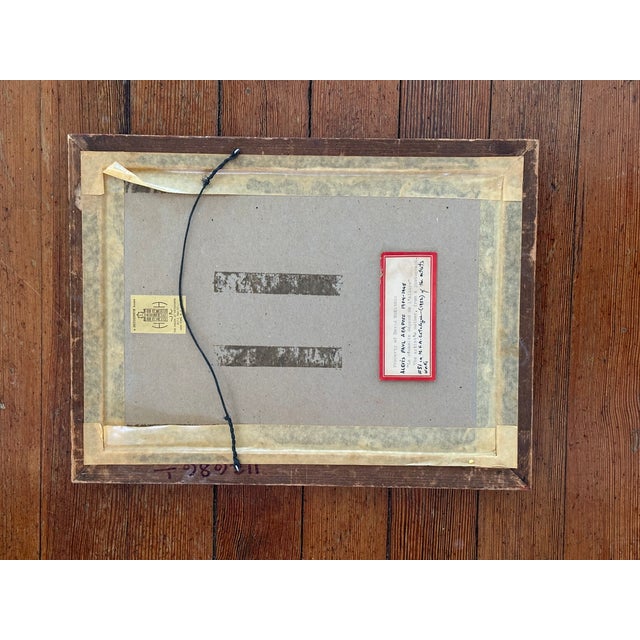 Antique White Original Sketch by Alexis Paul Arapoff - Framed Fashion Illustration 1952 Modernist Drawing For Sale - Image 8 of 10