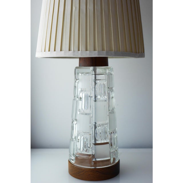 Mid-Century Modern Scandinavian Teak and Glass Table Lamps, Set of 2 For Sale - Image 12 of 17