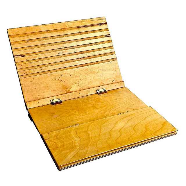 Eames Vintage Arts & Crafts Style Plywood Tabletop Lectern/Bookstand/Easel, Studio Made For Sale - Image 4 of 13