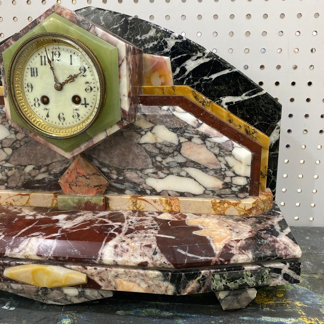 1920s 1920s French Art Deco French Mantle Clock For Sale - Image 5 of 12