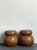 Vintage Wood Mosaic Low Stools - A Pair For Sale - Image 14 of 18