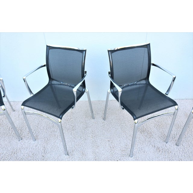 2010s Modern Italian Alberto Meda for Alias Bigframe Mesh Dining Armchairs - Set of 6 For Sale - Image 5 of 13