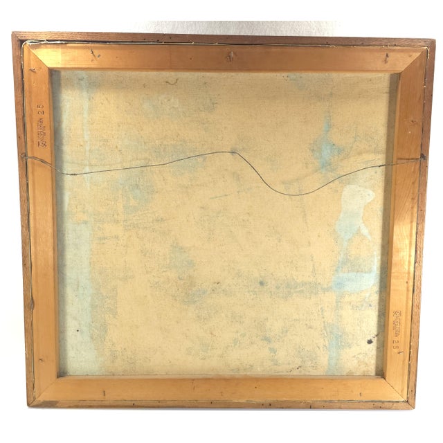 Original Abstract Expressionist Signed Charles Keeling Lassiter Oil Painting Mixed Media on Canvas C. 1960 For Sale - Image 11 of 11