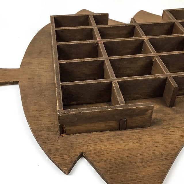 Hand Crafted Antique Wood Christmas Tree Wall Display for Miniatures For Sale - Image 10 of 11