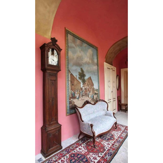 Antique Grandfather Clock in Oak, 1700s For Sale - Image 6 of 6