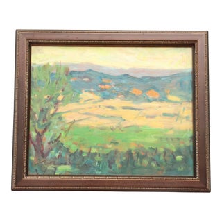20th Century French Golden Field Painting For Sale