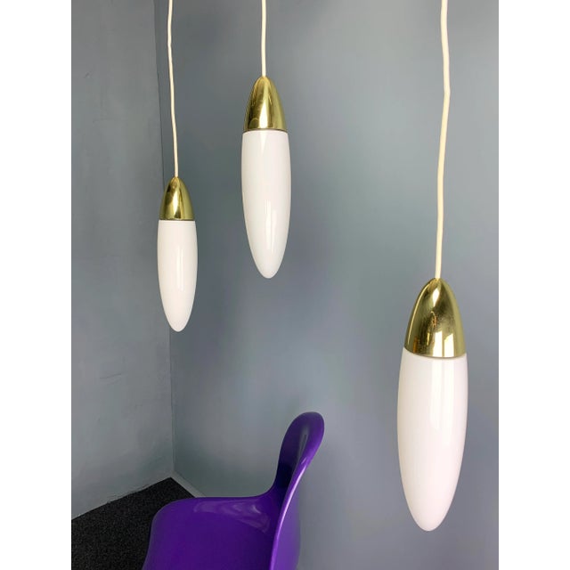 Space Age German Rocket-Shaped Ceiling Lamps from Limburg, 1970s, Set of 3 For Sale - Image 10 of 15