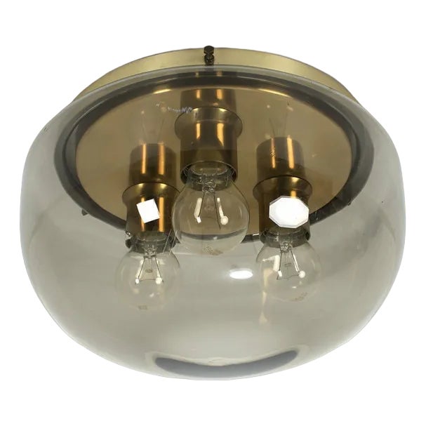 Vintage Brass Ceiling Lamp For Sale