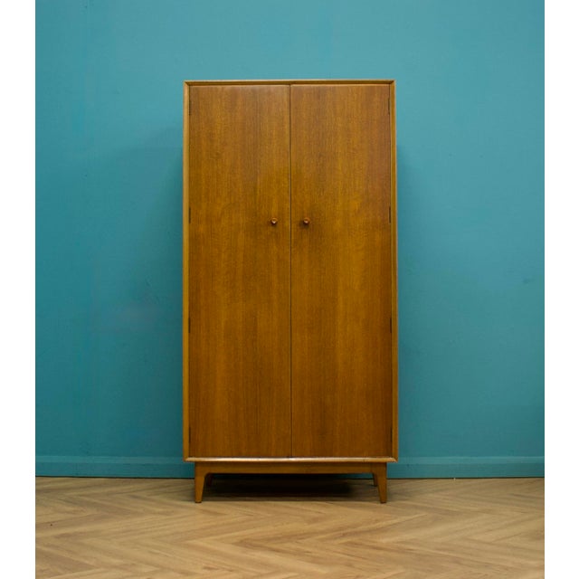 Brown Vintage Teak Wardrobe from Vesper, 1960s For Sale - Image 8 of 8