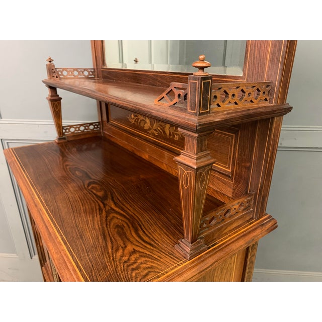 Arts & Crafts Inlaid Rosewood Parlour Cabinet, 1890 For Sale - Image 12 of 18
