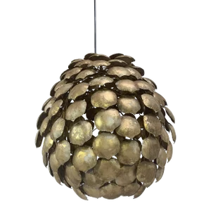 Contemporary Gold Florentine Iron Pendant Light
