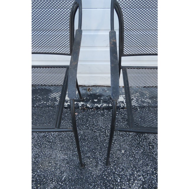 Mid century modern outdoor metal chairs a pair 4930 chairish