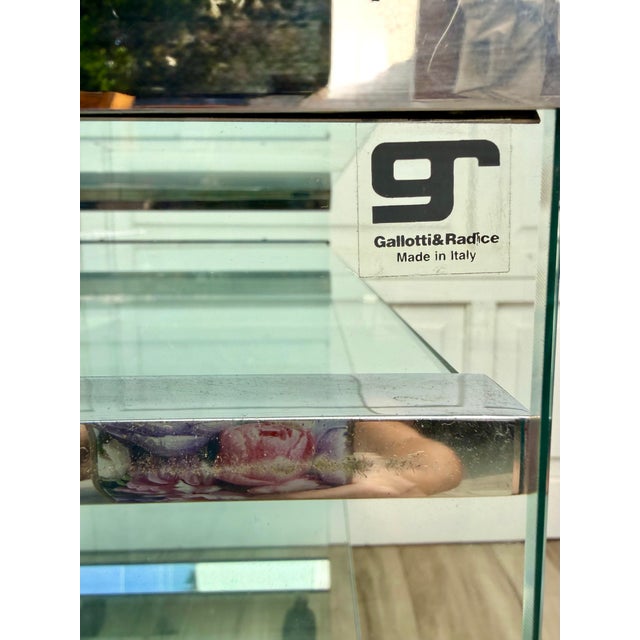1970s Gallotti & Radice "George" Glass Bar Cart by Pierangelo Gallotti For Sale - Image 10 of 13