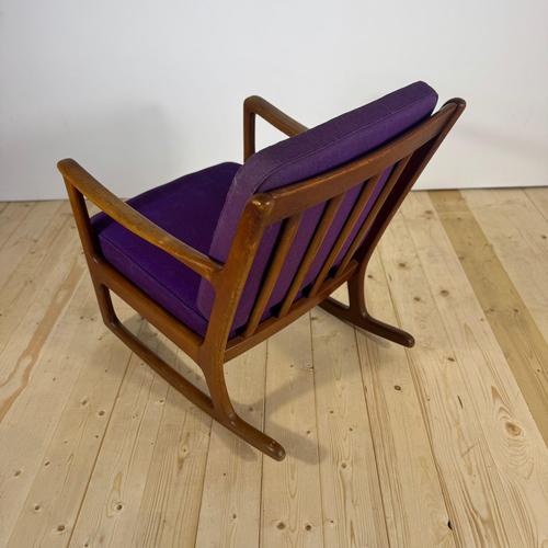 Danish Teak Rocking Chair by Ole Wanscher, 1960s For Sale - Image 6 of 7