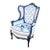 1990s Gothic Raven Crow White Velvet and Embroidery Armchair For Sale