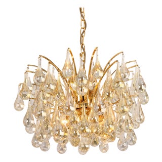 Large Murano Glass Tear Drop Chandelier by Christoph Palme, Germany, 1970s For Sale