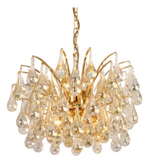 Large Murano Glass Tear Drop Chandelier by Christoph Palme, Germany, 1970s
