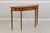 Age: Approx. 30 Years Old Details: Irish Bowfront Console Gorgeous Figural Mahogany Oak Secondary Drawer Construction...