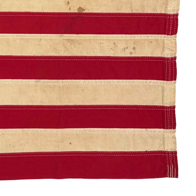 American Small Vintage Cotton Sewn American Yacht Ensign Flag For Sale - Image 3 of 7