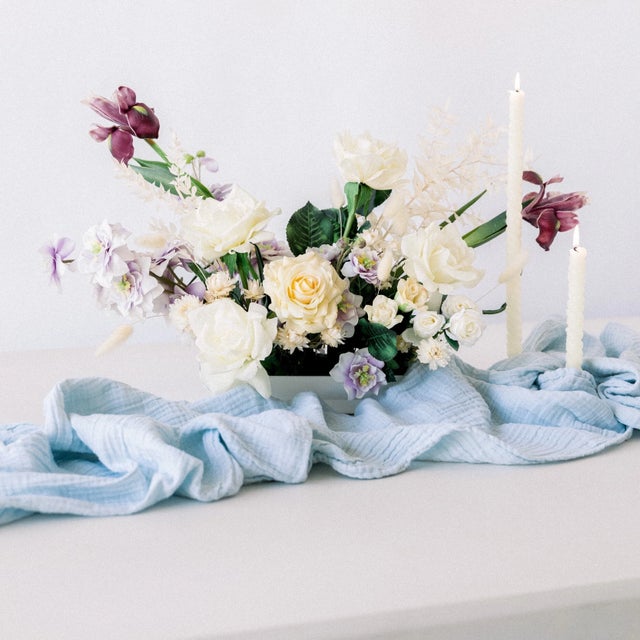 Soft, gauzy, and luxuriously long, our Organic Cotton Table Runner elevates your tabletop with effortless layering. Made...