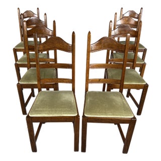 Dutch Farmhouse Ladder Back Dining Chairs - Set of 8 For Sale