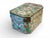 This is a heavily loved antique Chinese canton green enameled cloisonné lidded trinket box with bronze and brass edging....