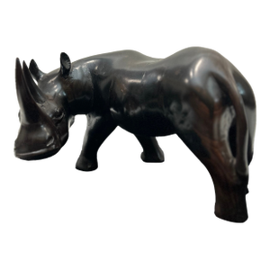 African Blackwood Rhinoceros Figure (Tanzania)