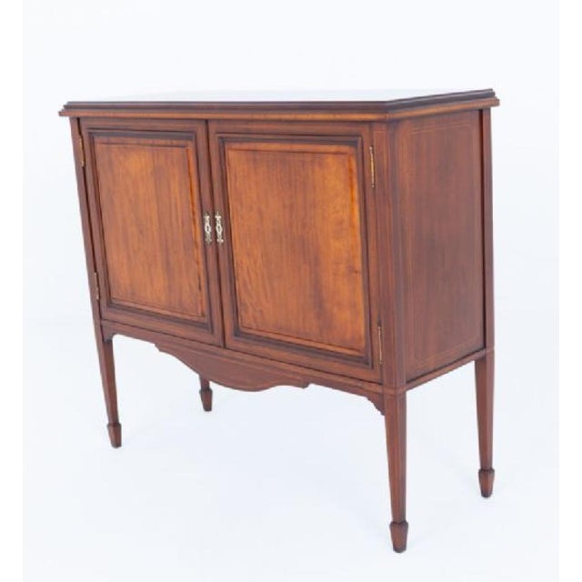 Sheraton Revival Mahogany 2-Door Cabinet, 1900s For Sale - Image 3 of 6