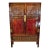 Antique 19th Century Chinese Figural Carved Wood Cabinet or Armoire For Sale