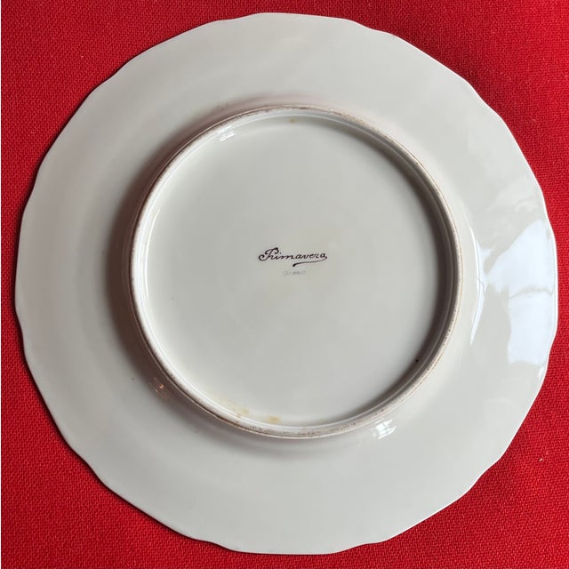 Large French Paris Porcelain Art Deco Charger Plate With Equestrian Silhouette of Horse & Rider Manner of Gio Ponti Signed Primavera For Sale - Image 4 of 5