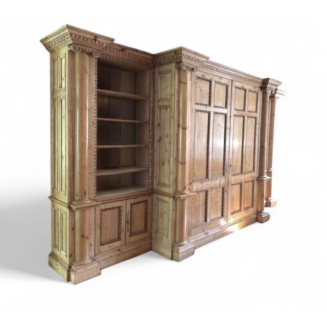 Early 20th Century Holiday Offering — Monumental 14-Foot Neoclassical Cabinet For Sale - Image 4 of 18