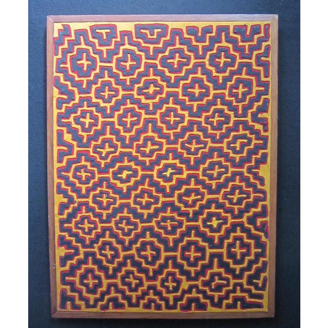 1960s Framed 1960's Era Kuna San Blas Mola Tapestry For Sale - Image 5 of 6