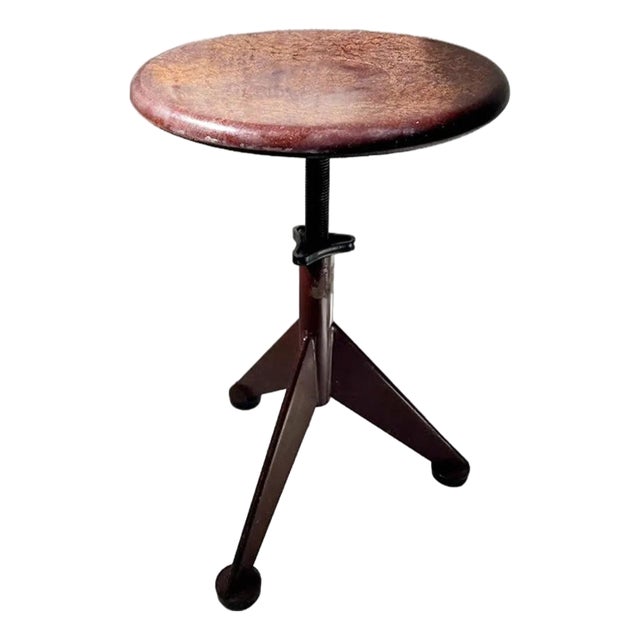 Industrial Workshop Stool from Ab Odelberg & Olson, Sweden, 1930s For Sale