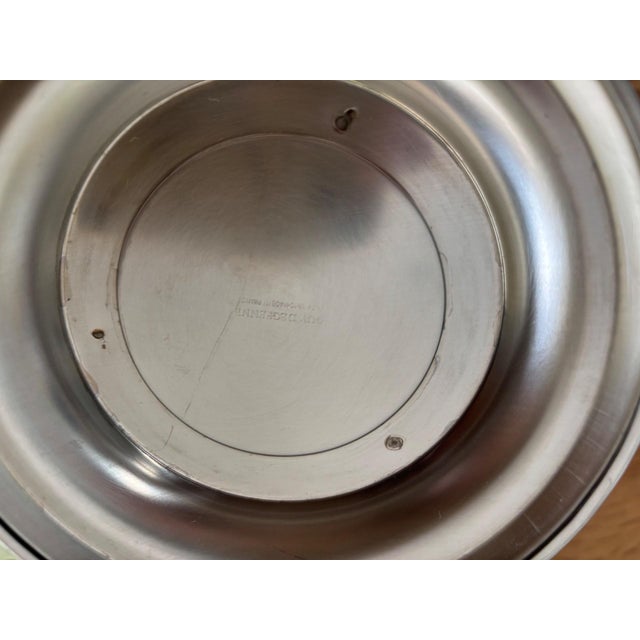Silver Champagne Bucket in Stainless Steel and Gold-Plated Brass by Guy Degrenne, 1980s For Sale - Image 8 of 13