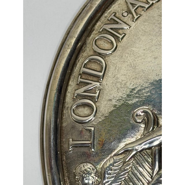 George III London Assurance Britannia Plaque – Hallmarked Sterling Silver, Hennell Family, London, Circa 1801 For Sale - Image 13 of 18